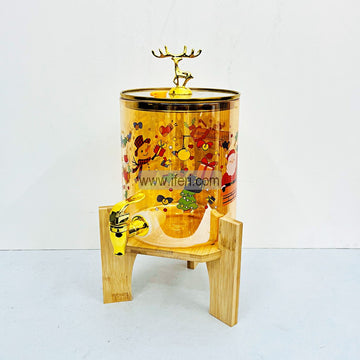 3.6 Liter Borosilicate Glass Juice Dispenser with Bamboo Stand RH2334