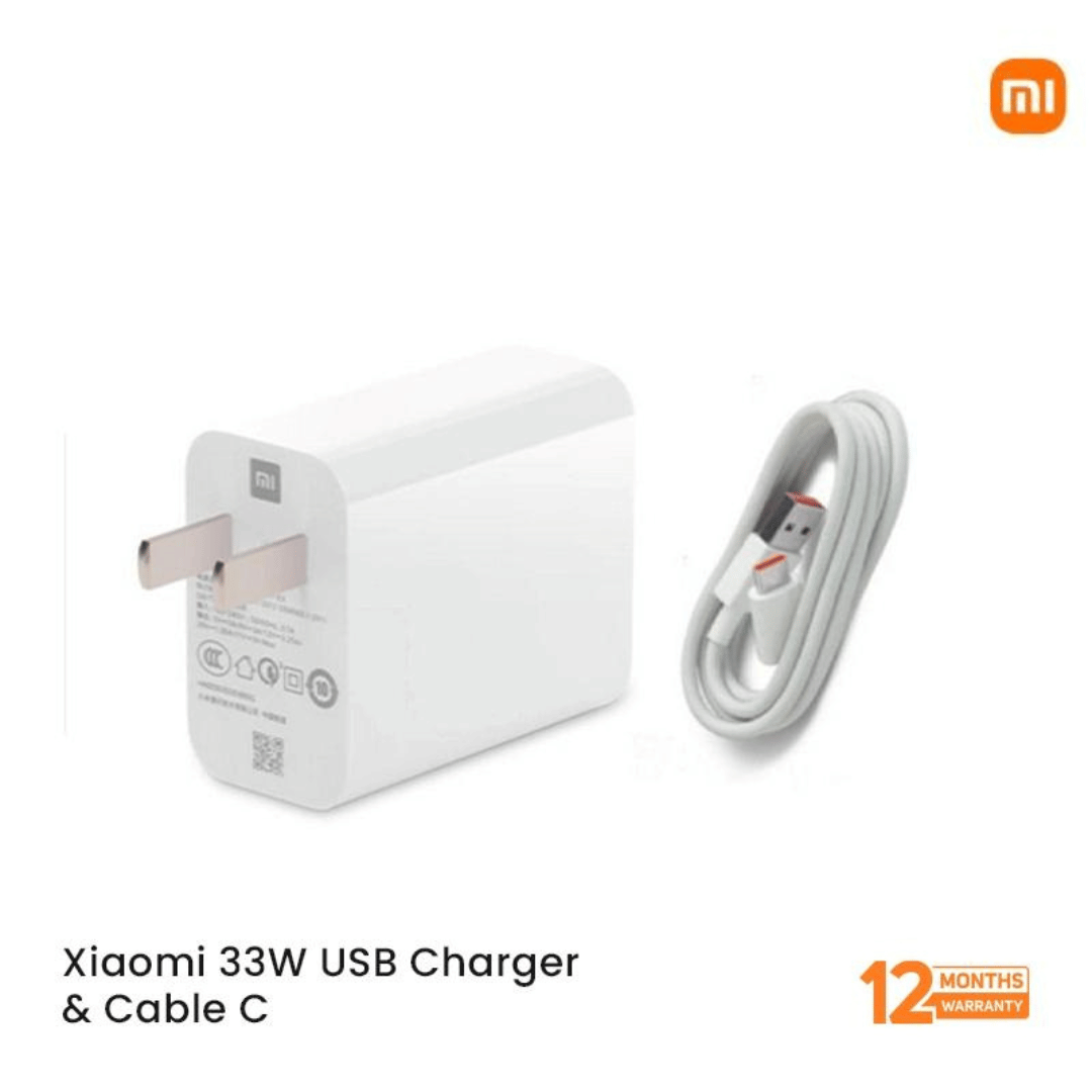 Xiaomi 33W USB Charger & Cable C- White MV509