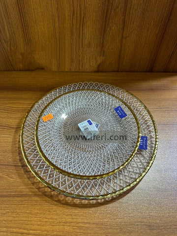 2 Pcs Glass Serving Plate Set SMN0117