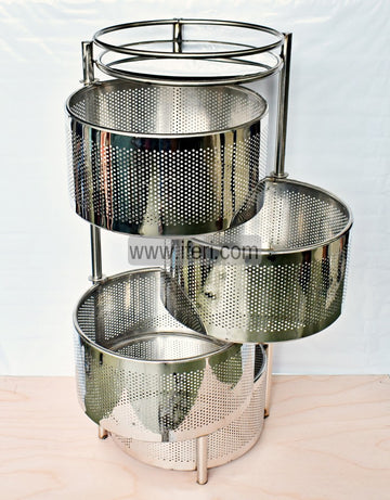 4 Tier Rotating Fruit Vegetable Storage Basket Kitchen Rack KSM0022