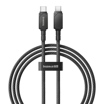 BASEUS Cable Type-C to Type-C 100W Premium Unbreakable Series 1m Fast Charging Braided Data Cable – Cluster Black P10355800111-00 BSU1034