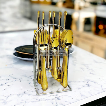 24 Pcs Stainless Steel Cutlery Set with Stand RH2296
