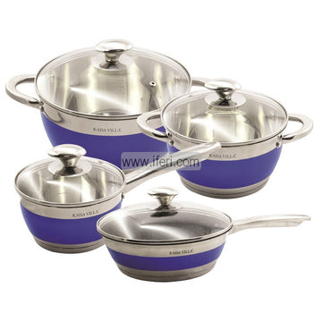 4 Pcs Kaisa Villa Stainless Steel Cookware Set with Lid KV-6615