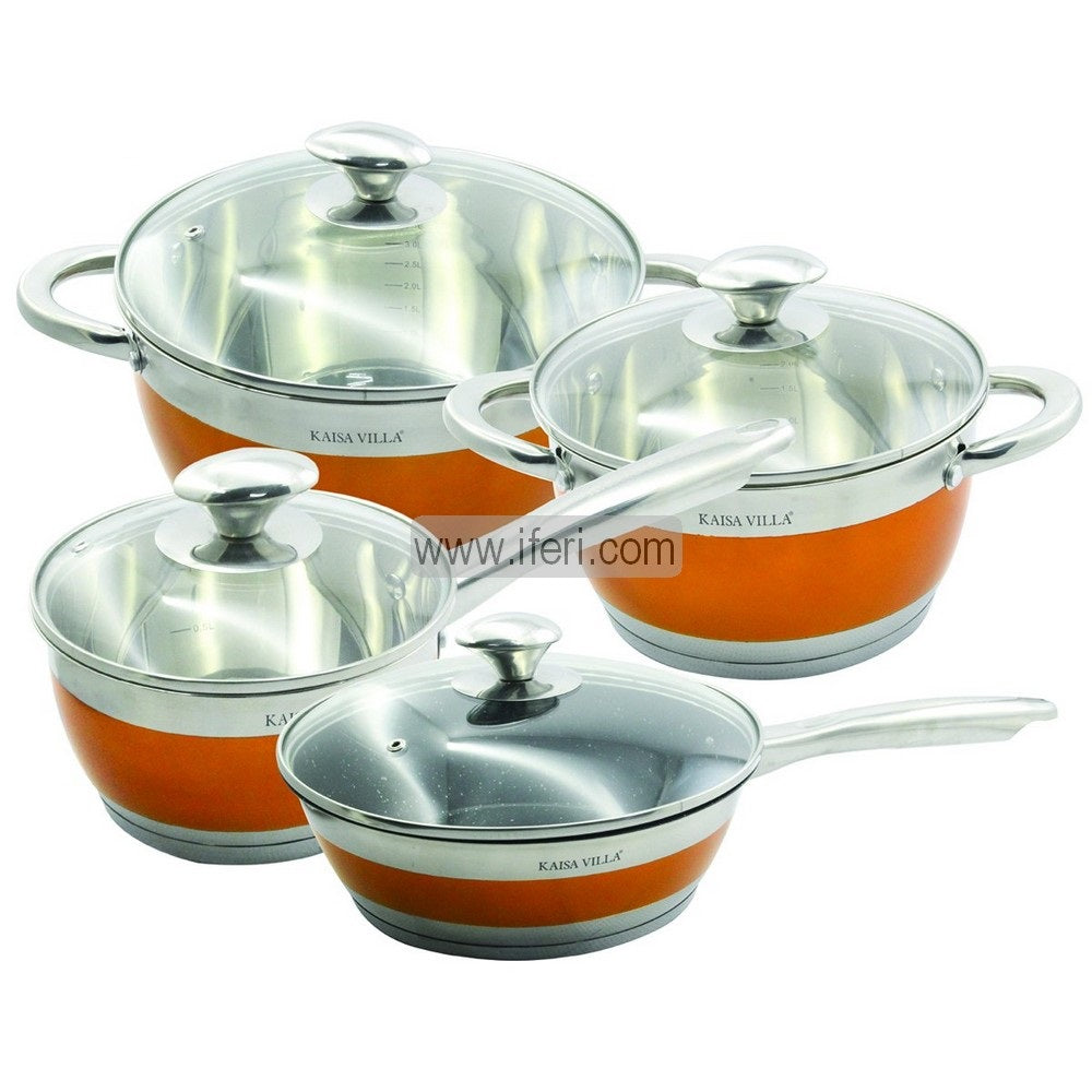 4 Pcs Kaisa Villa Stainless Steel Cookware Set with Lid KV-6616