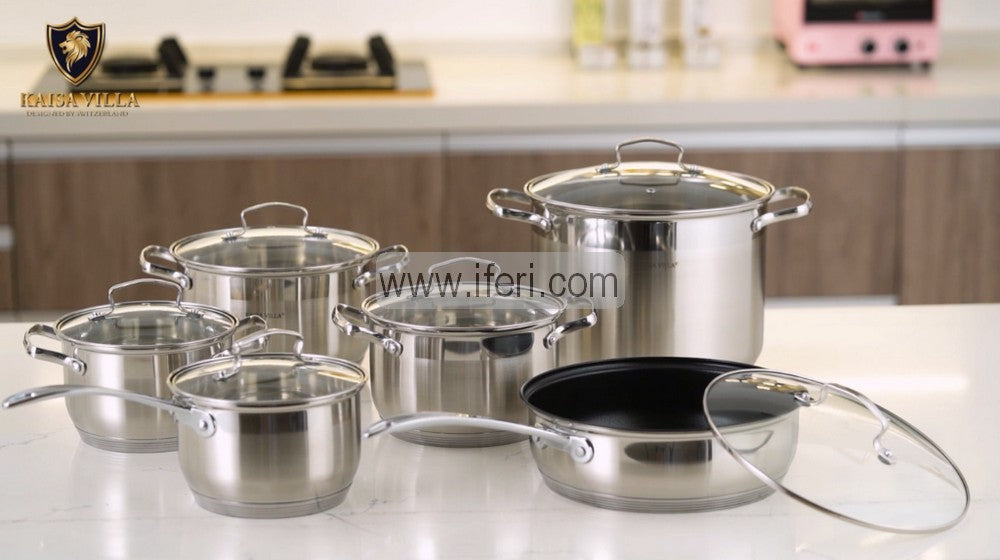 6 Pcs Kaisa Villa Stainless Steel Cookware Set with Lid KV-6667