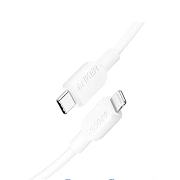 Anker 310 USB-C to Lightning Cable (3ft)-White DEX1024