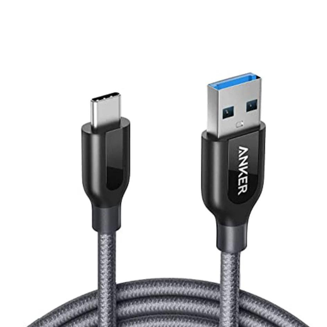 Anker Powerline+ USB-C to USB A 3.0 6ft- Gray DEX1026