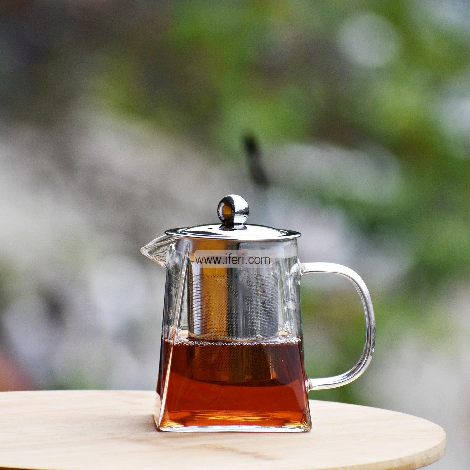 4 Inch Tempered Glass Tea Pot with Infuser EB6064 Price in Bangladesh - iferi.com