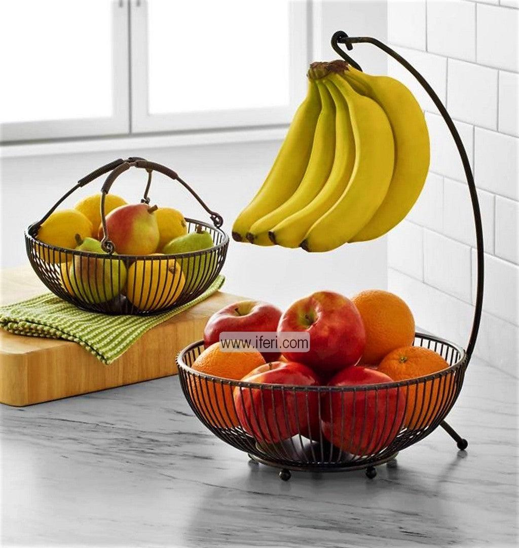2 Tier Metal Fruit Basket with Banana Hanger FH4431