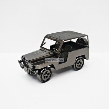 9 Inch Metal Jeep Car Model Sculpture Showpiece RY03852