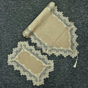 7 Pcs Luxury Lace Runner & Placemat RJ16006