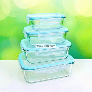 4 Pcs Oven Proof Glass Food Container Set BS006