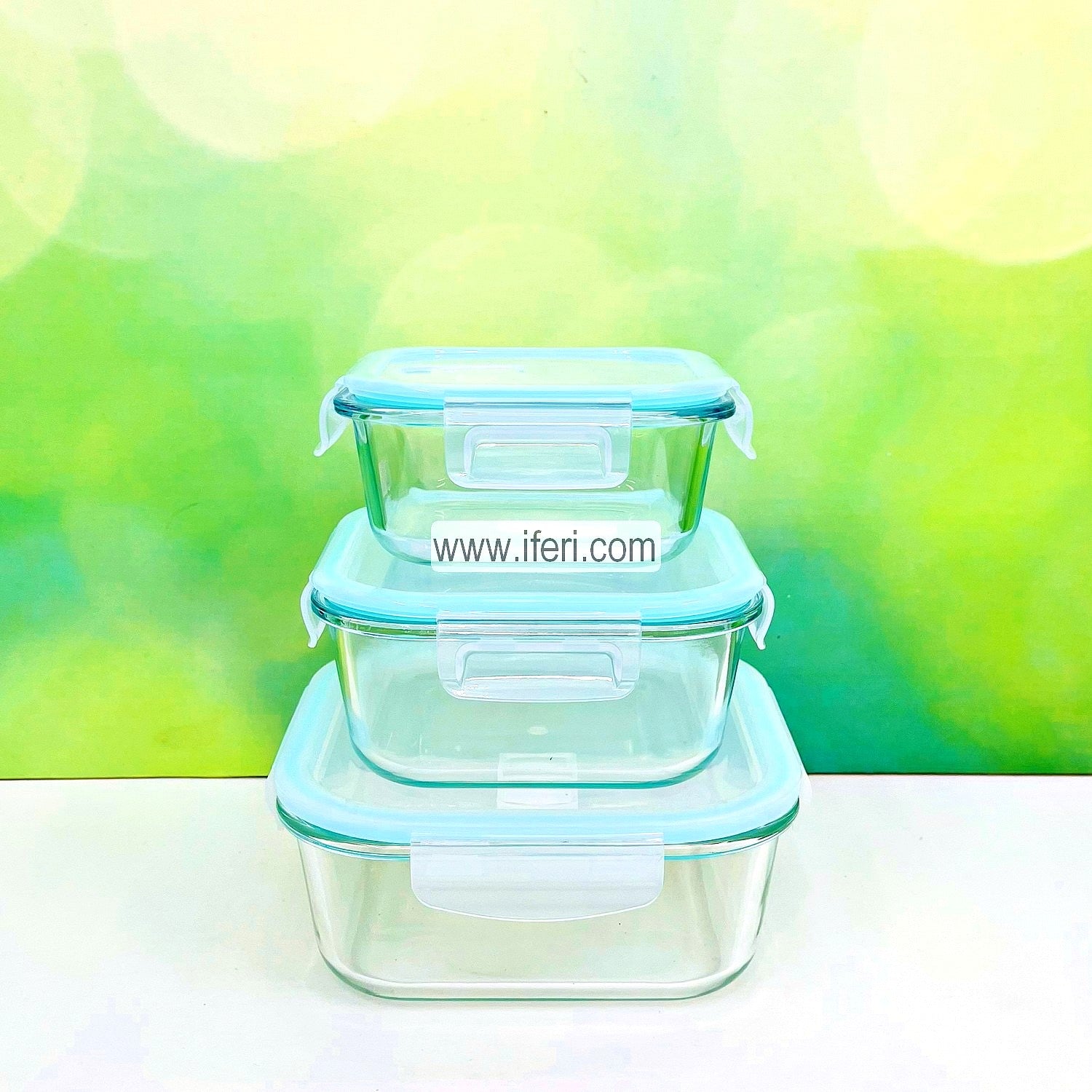 3 Pcs Oven Proof Glass Food Container Set BS007