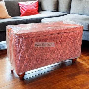 Velvet Covered Ottoman Bench with Storage Box WZ009