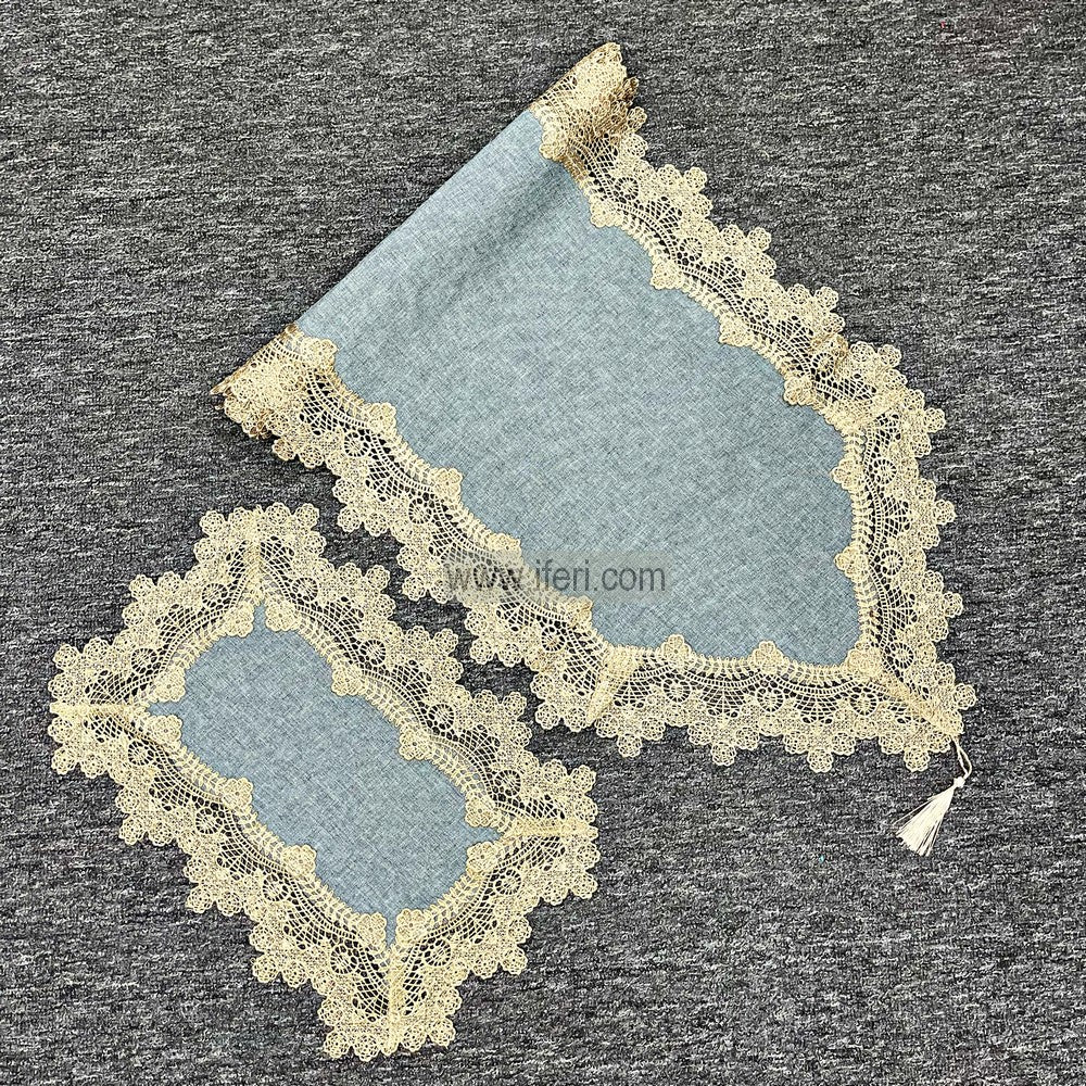 7 Pcs Luxury Lace Runner & Placemat RJ16011