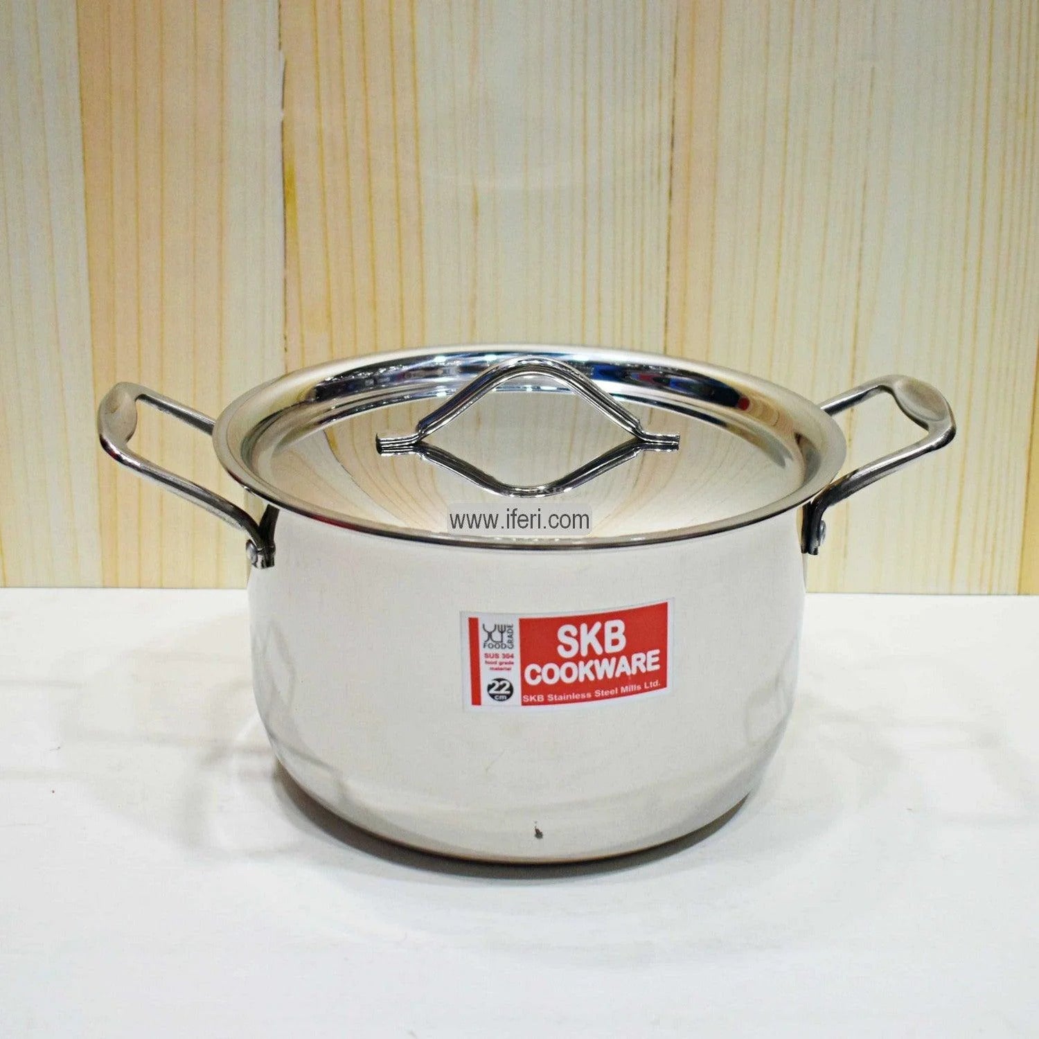 24cm SKB Stainless Steel Queen Saucepan / Deep Cookware with Lid SN0015