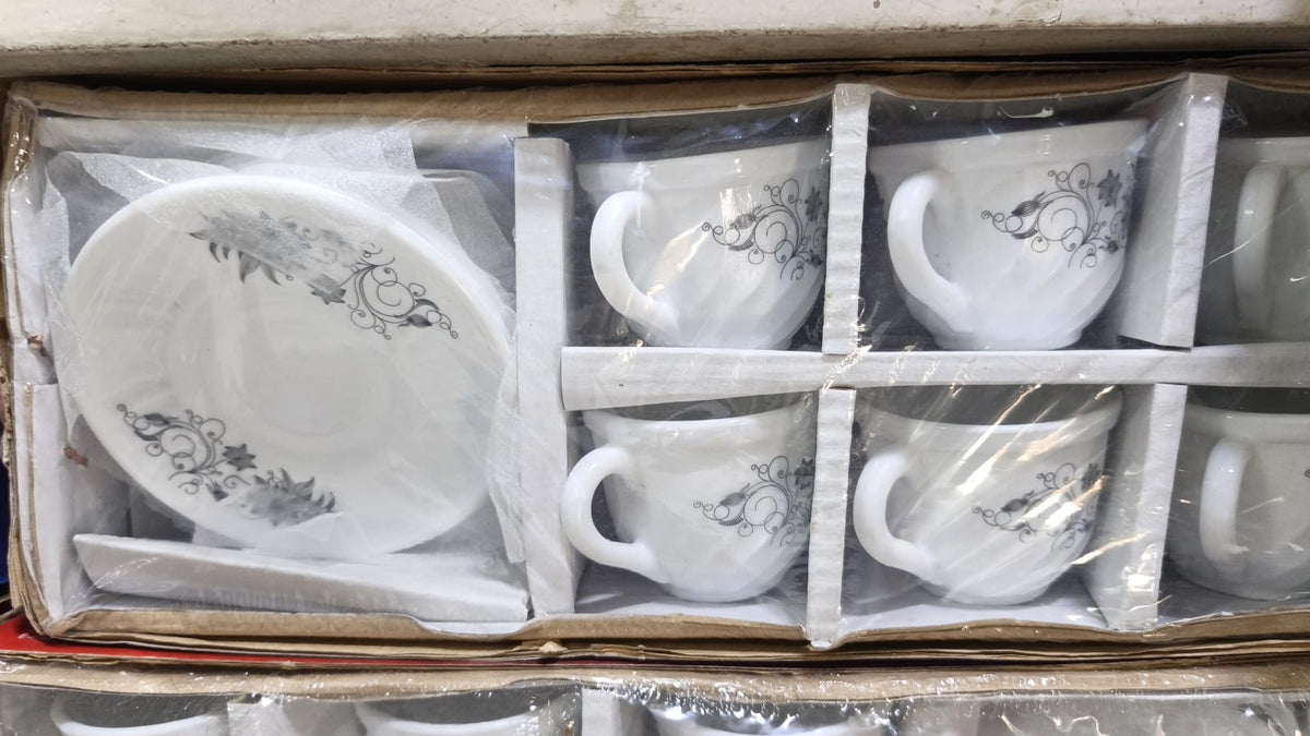 6 Pcs Pyrex Tea Cup & Saucer Set CGA0570