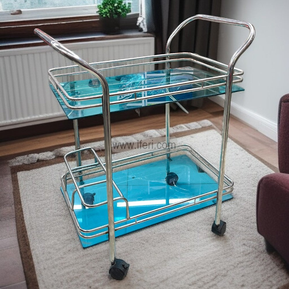 2 Tier Tea & Food Serving Moving Trolley WZ019