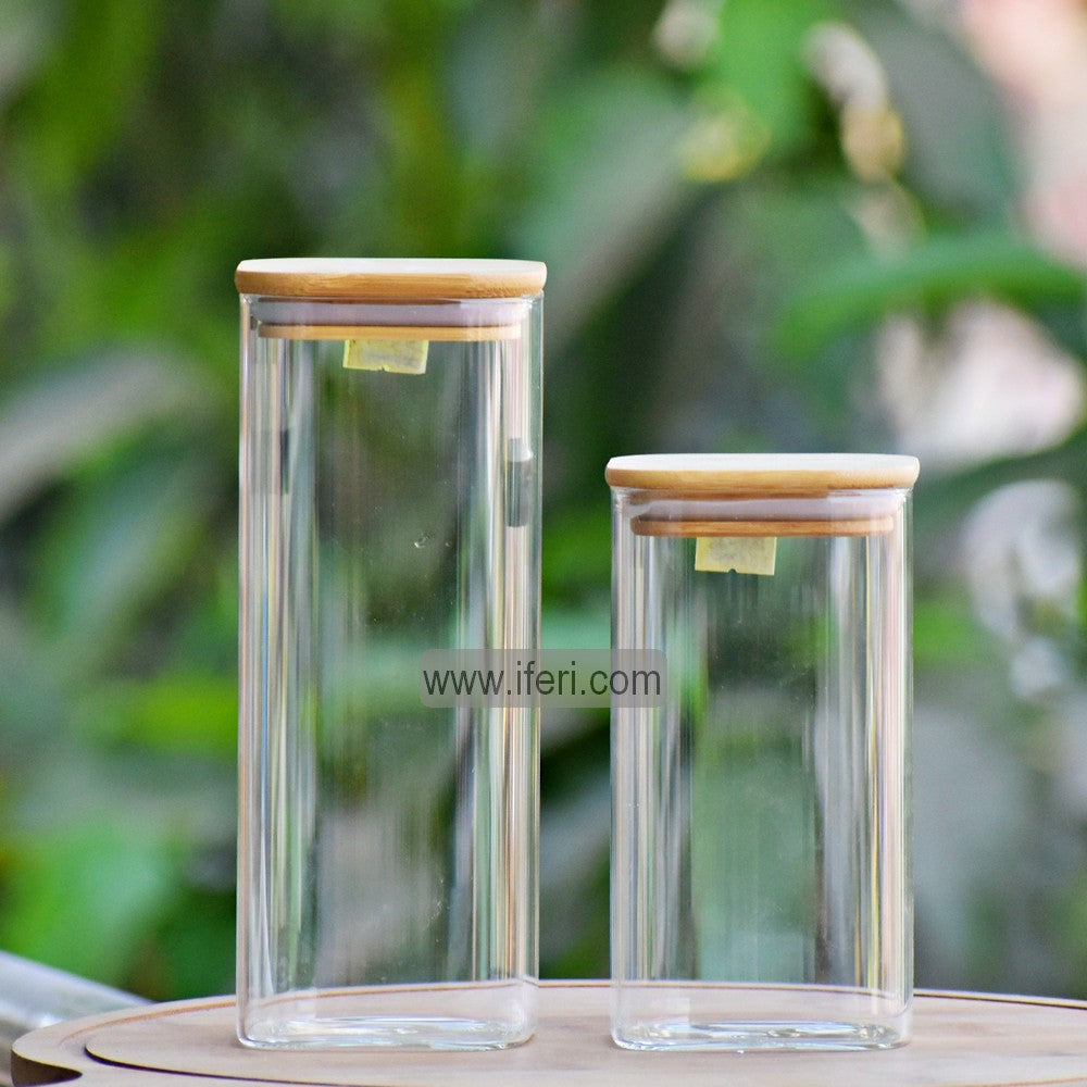 2 Pcs Airtight Glass Cookie Jar / Spice Jar BS021