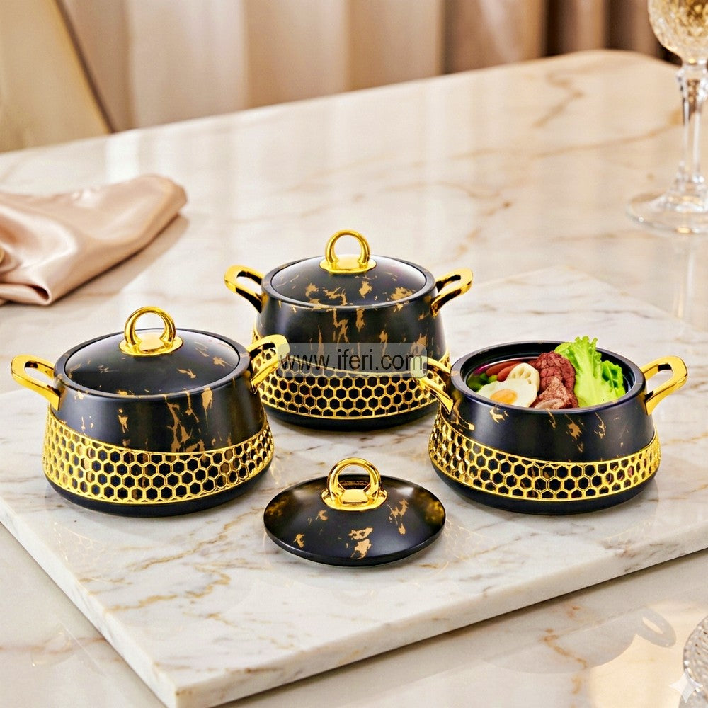 3 Pcs Premium Food Storage Hotpot / Thermoware Casserole Set AZM028