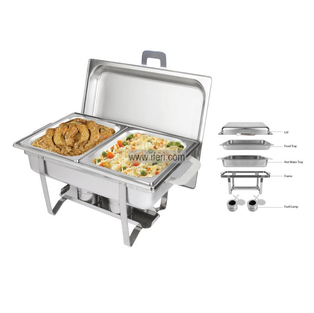 50cm SKB Stainless Steel Chafing Dish Food Warmer SN0028