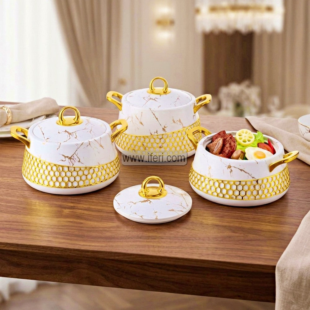 3 Pcs Premium Food Storage Hotpot / Thermoware Casserole Set AZM029
