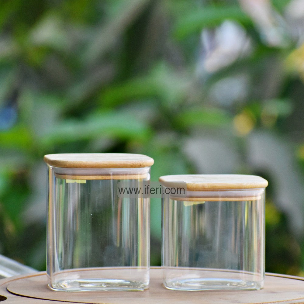 2 Pcs Airtight Glass Cookie Jar / Spice Jar BS031