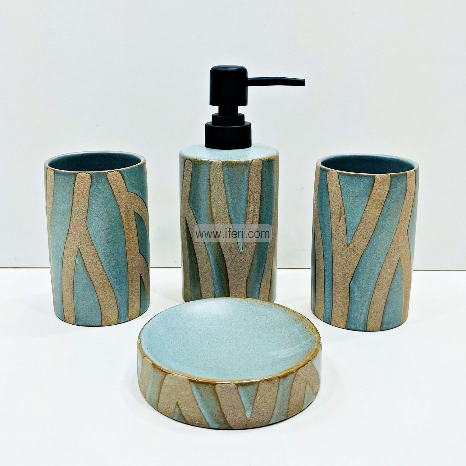 4 Pcs Ceramic Bathroom Soap Dispenser Set MT032