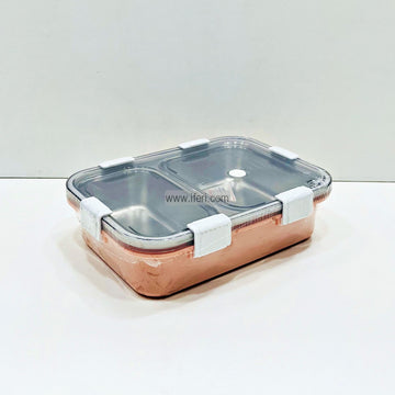 2 Part Airtight Stainless Steel Tiffin Box Food Container with Spoon MT034