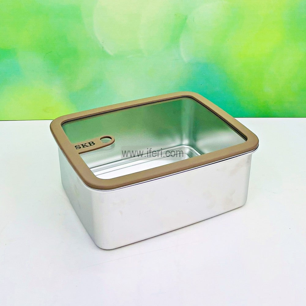 3200ml SKB Stainless Steel Food Container with Glass Lid SN0044