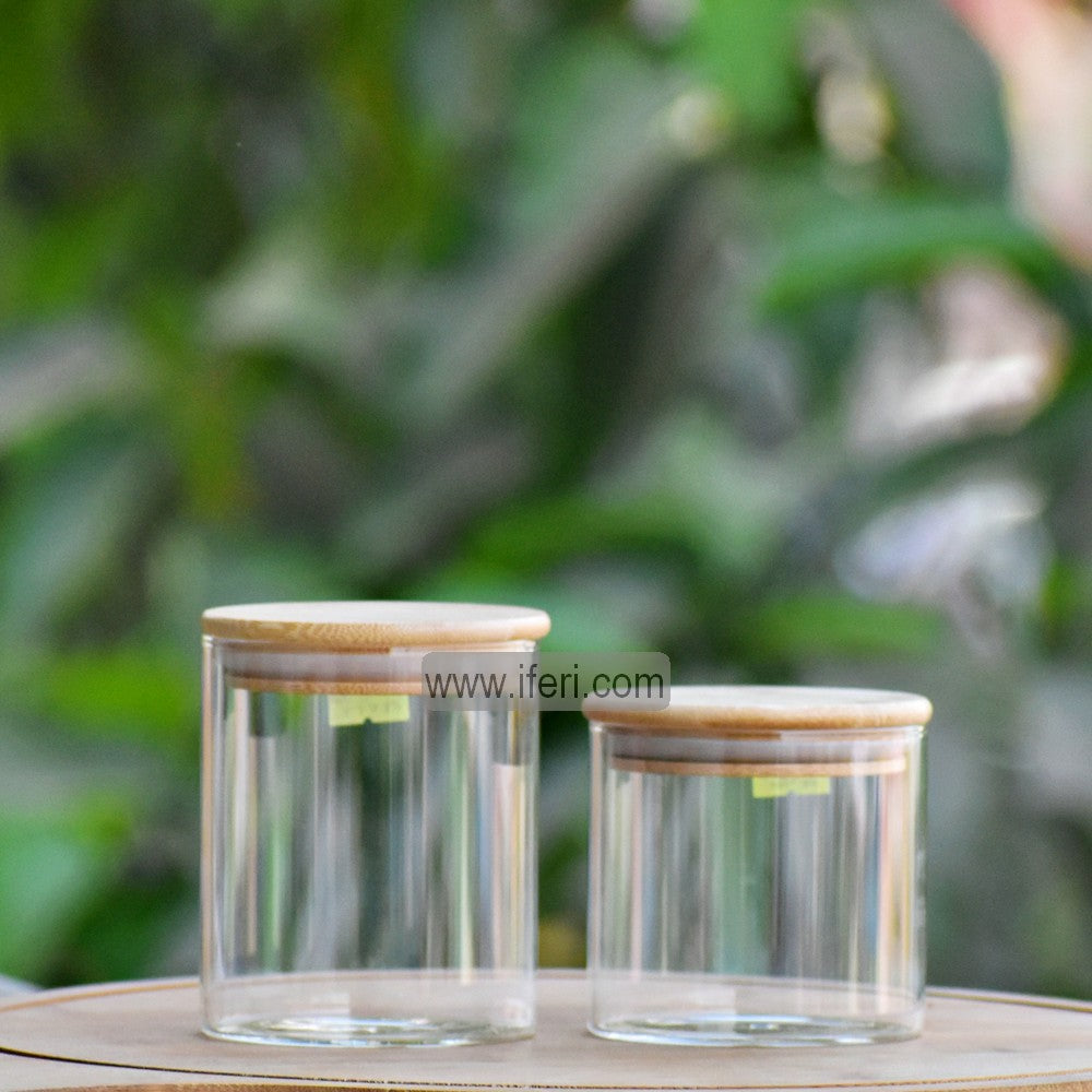 2 Pcs Airtight Glass Cookie Jar / Spice Jar BS047