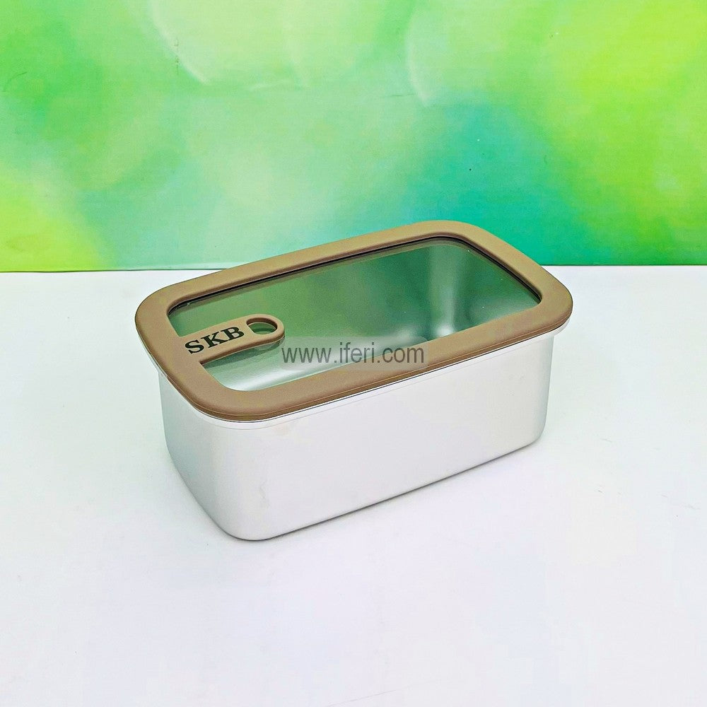 1100ml SKB Stainless Steel Food Container with Glass Lid SN0047