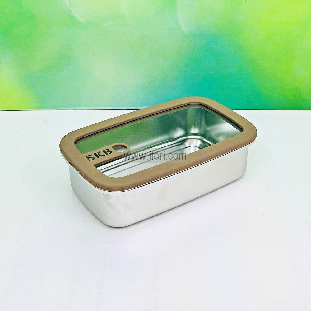 700ml SKB Stainless Steel Food Container with Glass Lid SN0048