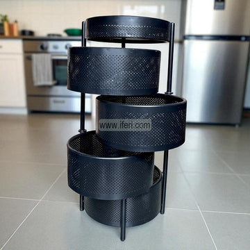 4 Tier Rotating Fruit Vegetable Storage Basket Kitchen Rack KSM0050