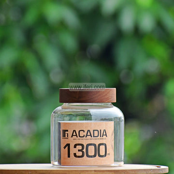 1300ml BERGNER Acadia Premium Quality Airtight Glass Cookie Jar / Pickle Jar / Spice Jar SJ056