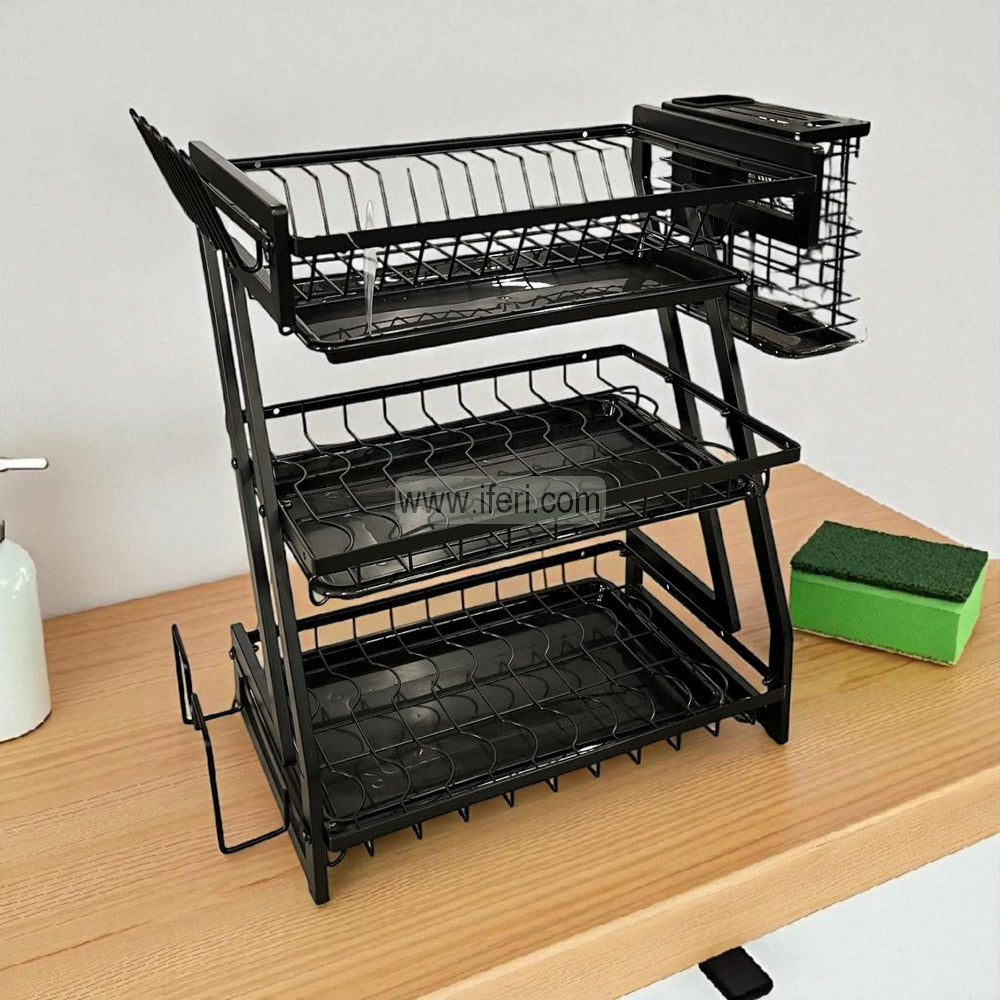 3 Tier Metal Dish Drying Storage Rack with Spoon Holder KSM0056