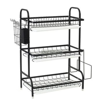 3 Tier Metal Dish Drying Storage Rack with Spoon Holder KSM0061