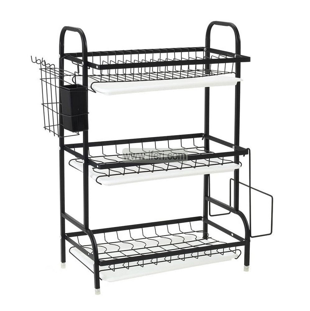 3 Tier Metal Dish Drying Storage Rack with Spoon Holder KSM0061