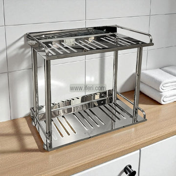 2 Tier Stainless Steel Wall Hanging Bathroom Shelf KSM0062