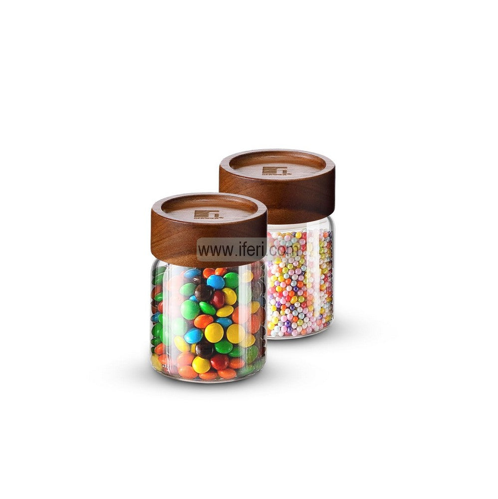 200ml BERGNER Acadia Premium Quality Airtight Glass Cookie Jar / Pickle Jar / Spice Jar SJ063