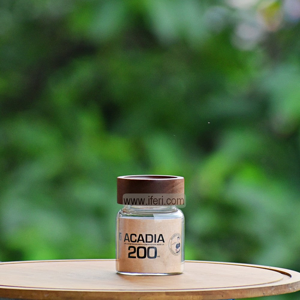 200ml BERGNER Acadia Premium Quality Airtight Glass Cookie Jar / Pickle Jar / Spice Jar SJ063