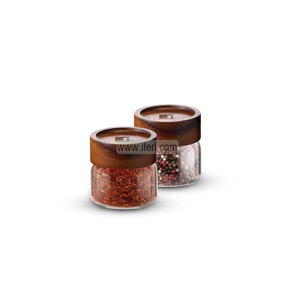 120ml BERGNER Acadia Premium Quality Airtight Glass Cookie Jar / Pickle Jar / Spice Jar SJ064
