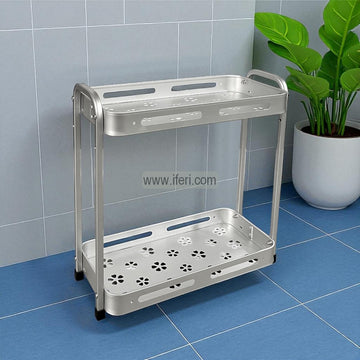 2 Tier Aluminium Wall Hanging Bathroom Shelf KSM0064