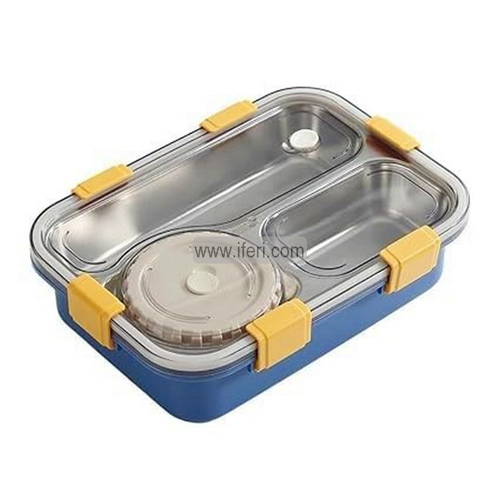 3 Part Airtight Stainless Steel Tiffin Box Food Container with Spoons RY3067