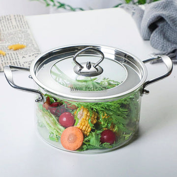 3.5 Liter Heat Resistant Borosilicate Glass Cooking Pot BS067