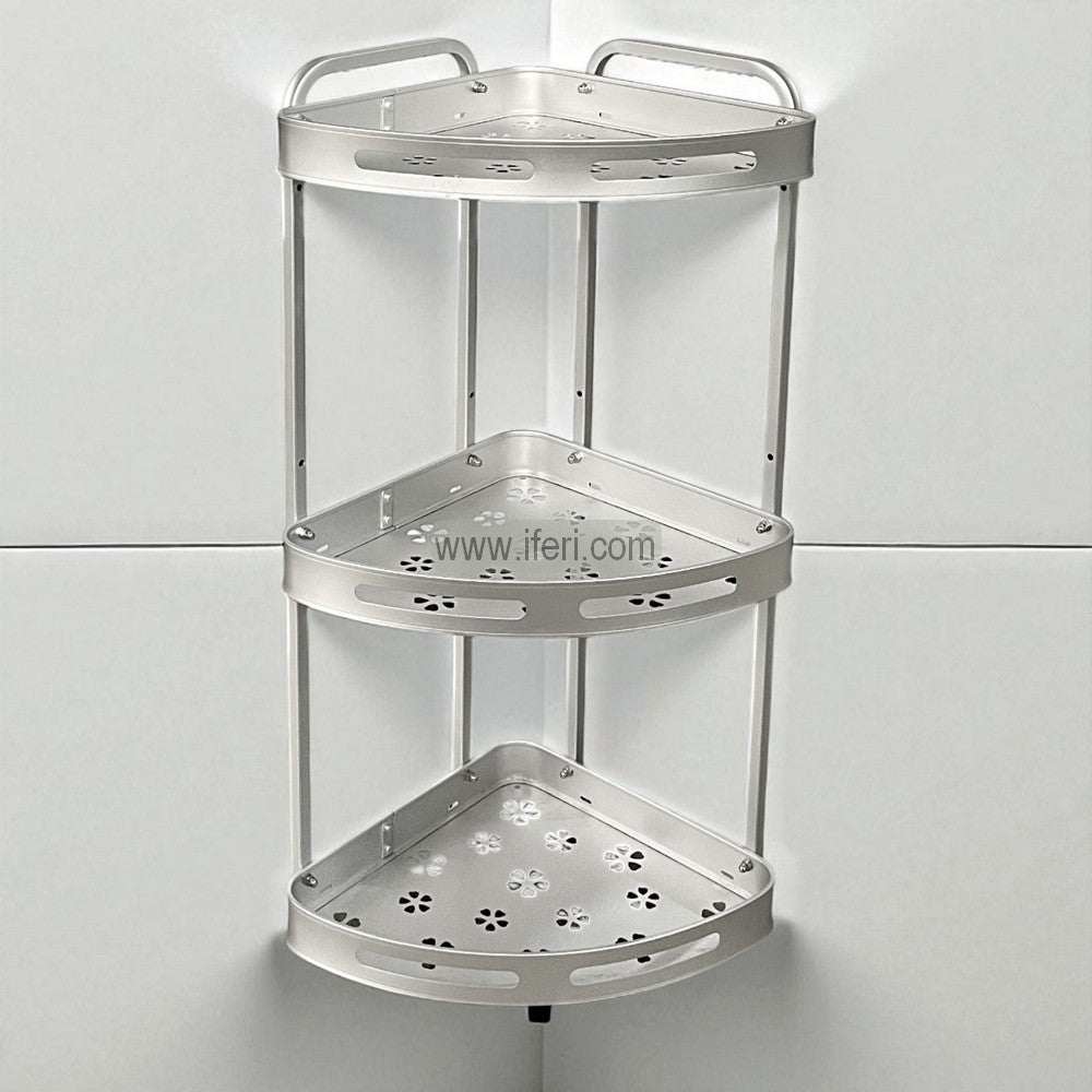3 Tier Aluminium Wall Hanging Bathroom Corner Shelf KSM0067