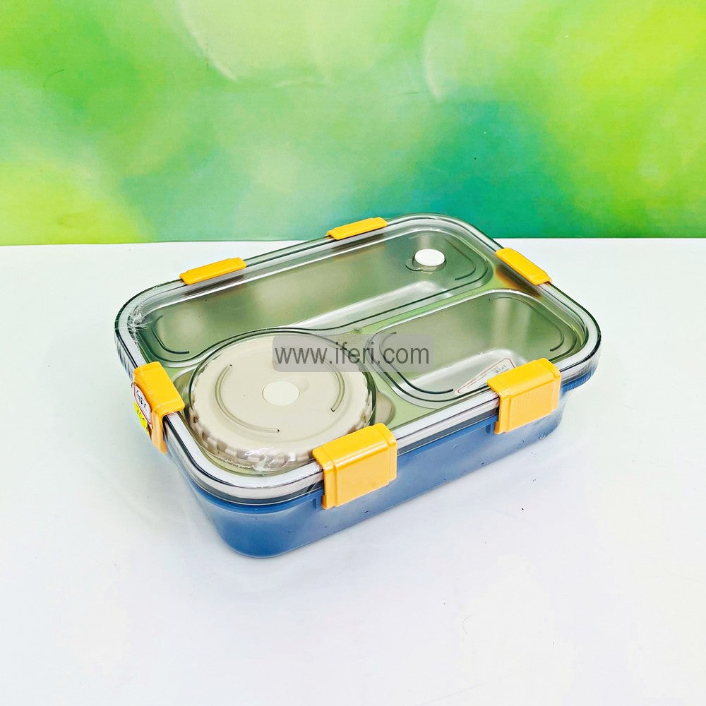 3 Part Airtight Stainless Steel Tiffin Box Food Container with Spoons RY3067