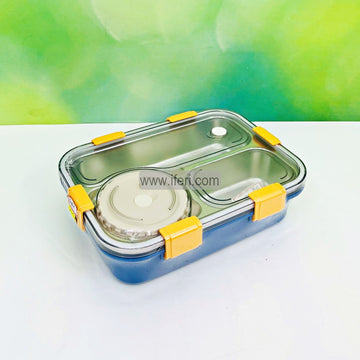 3 Part Airtight Stainless Steel Tiffin Box Food Container with Spoons RY3067