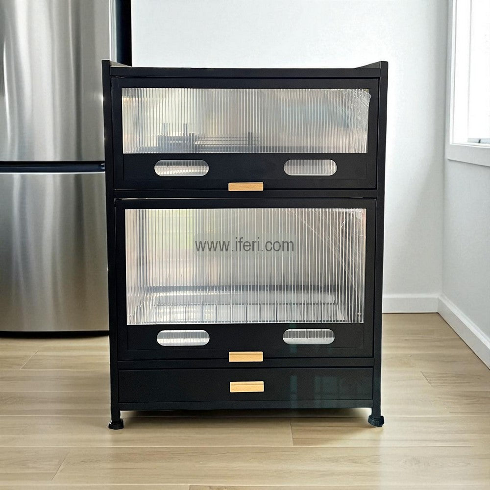 2 Tier Countertop Sideboard Cabinet, Multi-layer Kitchen Cabinet, Dish Drying Storage Rack KSM0068