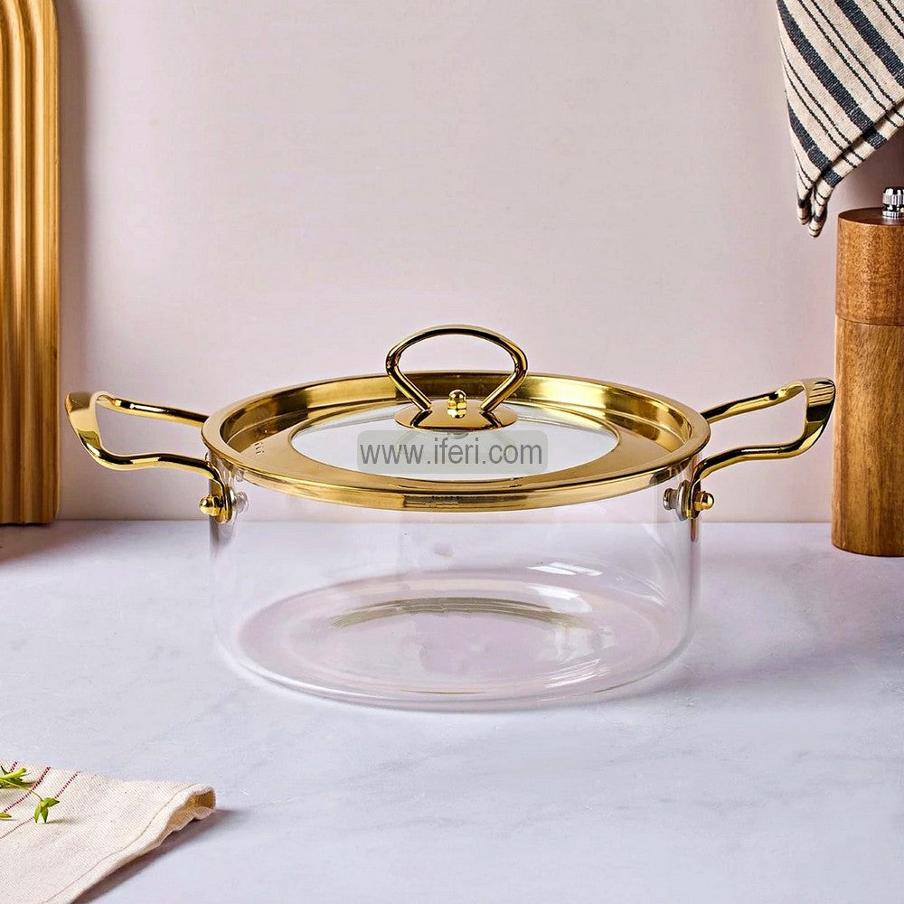 2.5 Liter Heat Resistant Borosilicate Glass Cooking Pot BS069